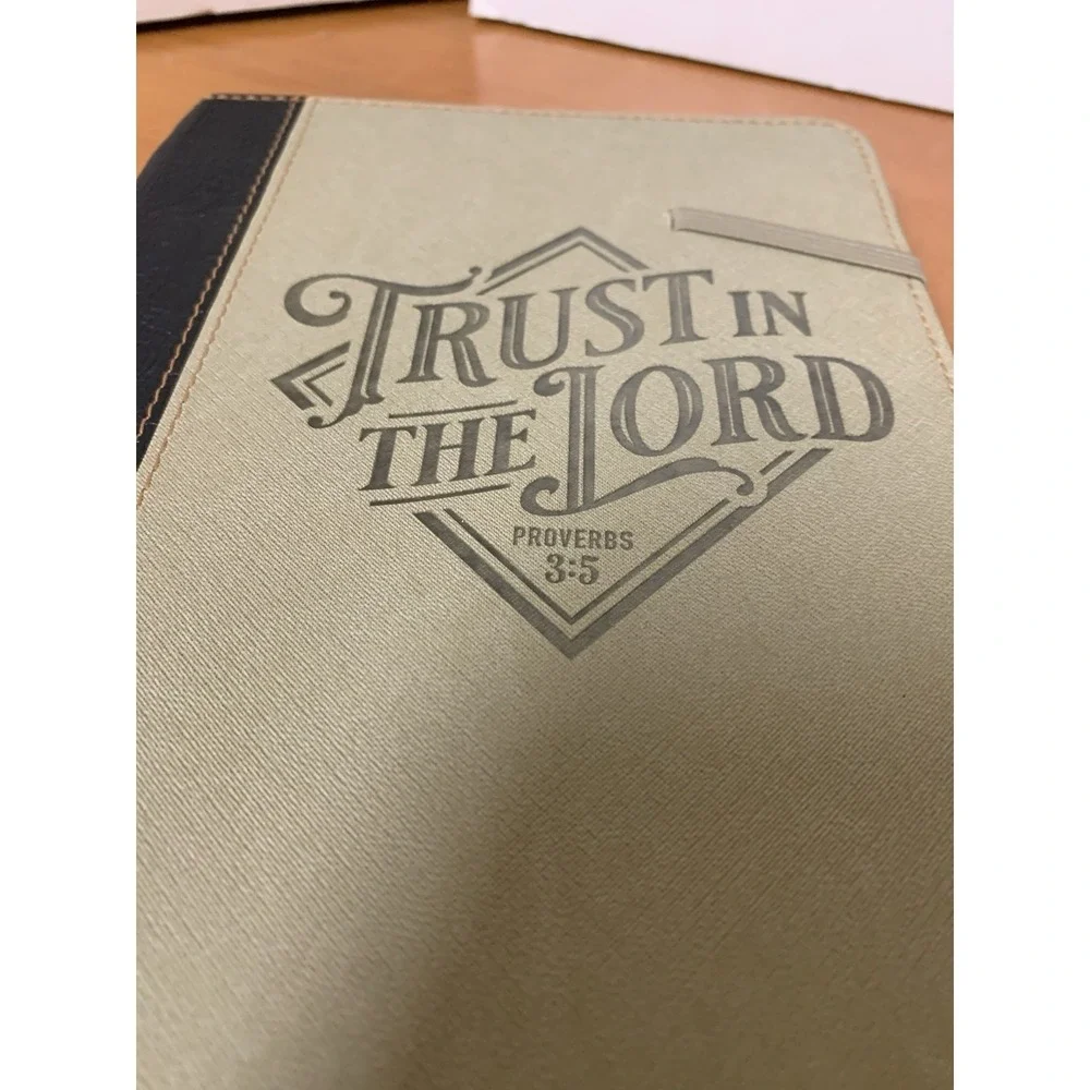 Trust In The Lord Proverbs 3:5 Chunky Leatherback Journal With Elastic